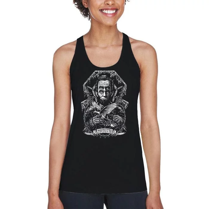 Abraham Lincoln Eye Twisting Portrait Women's Racerback Tank