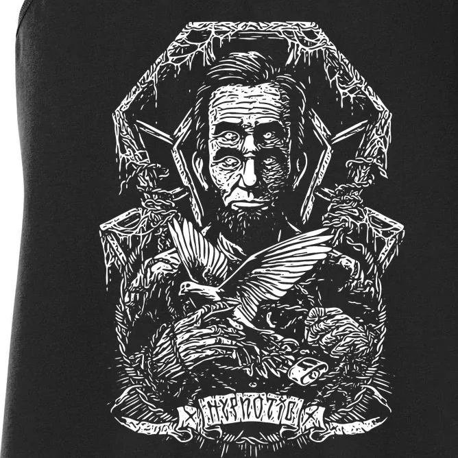 Abraham Lincoln Eye Twisting Portrait Women's Racerback Tank