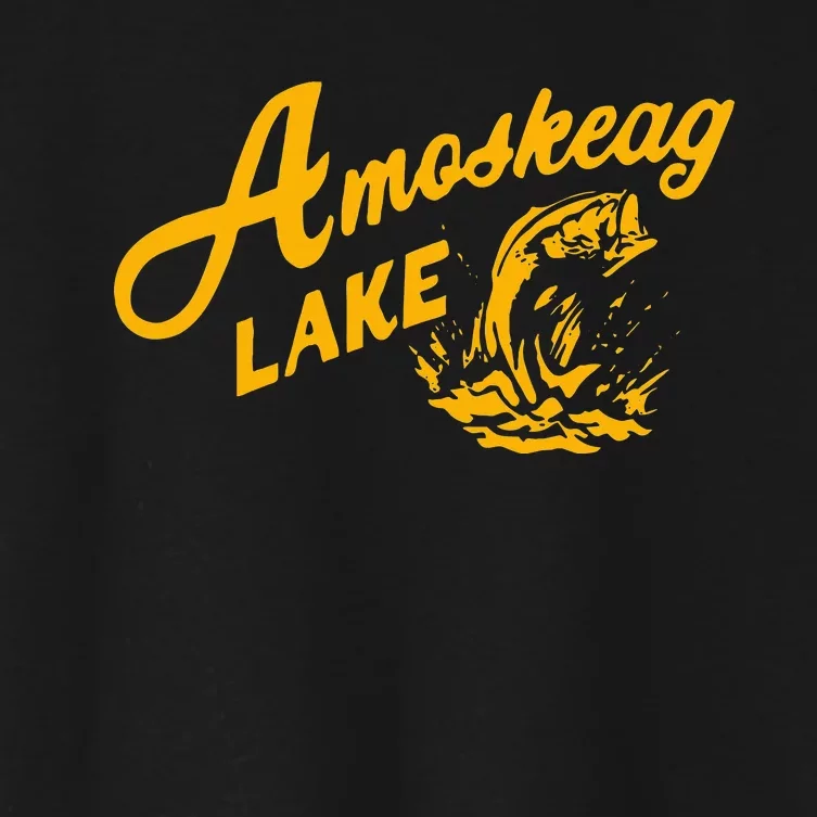 Amoskeag Lake Essential  Fishing Women's Crop Top Tee