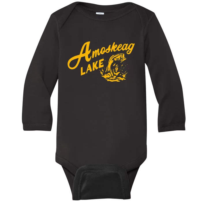 Amoskeag Lake Essential Fishing Baby Long Sleeve Bodysuit