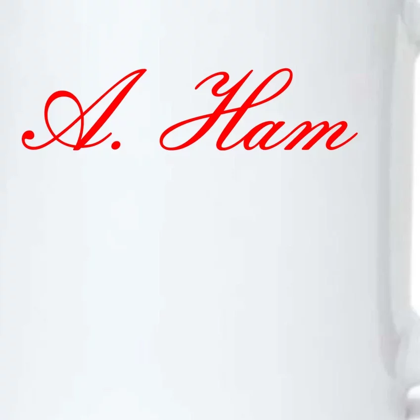 Alexander Hamilton A. Ham Red Script Logo Black Color Changing Mug