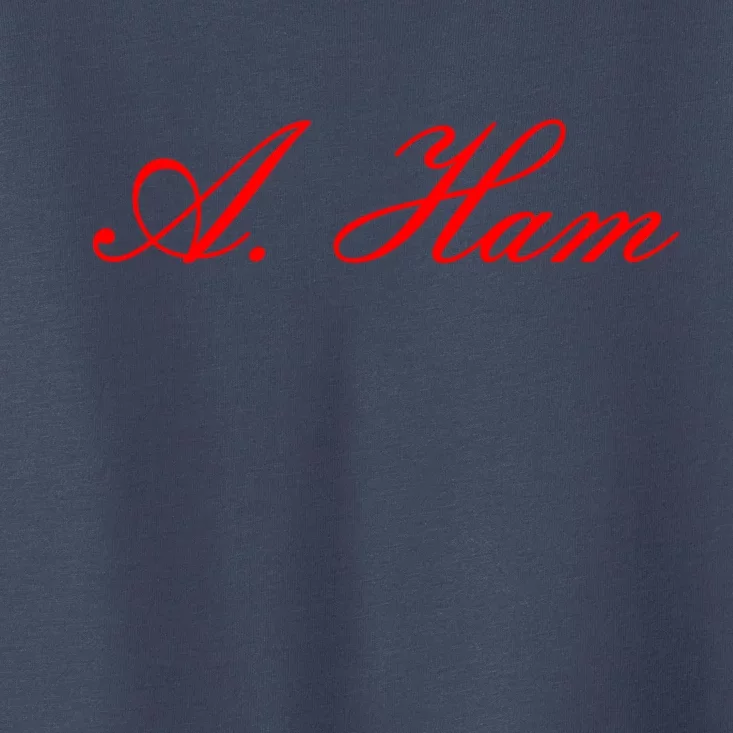 Alexander Hamilton A. Ham Red Script Logo Toddler T-Shirt