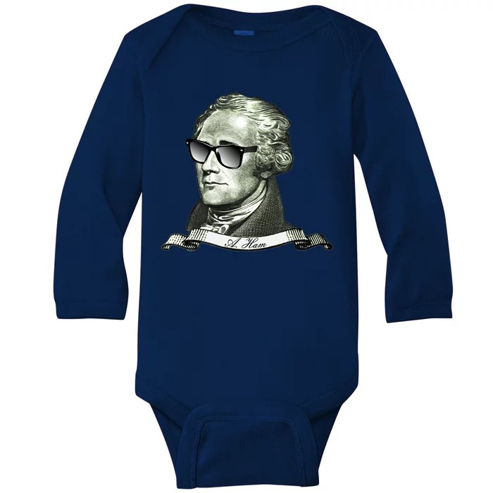 Alexander Hamilton A. Ham Sunglasses USA Baby Long Sleeve Bodysuit