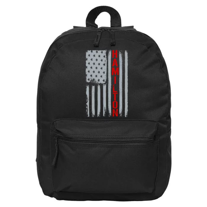 Alexander Hamilton American Vintage Flag 16 in Basic Backpack