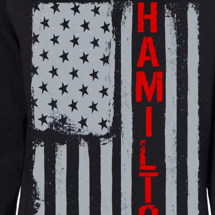 Alexander Hamilton American Vintage Flag Womens California Wash Sweatshirt