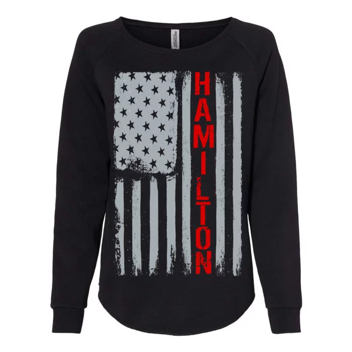 Alexander Hamilton American Vintage Flag Womens California Wash Sweatshirt