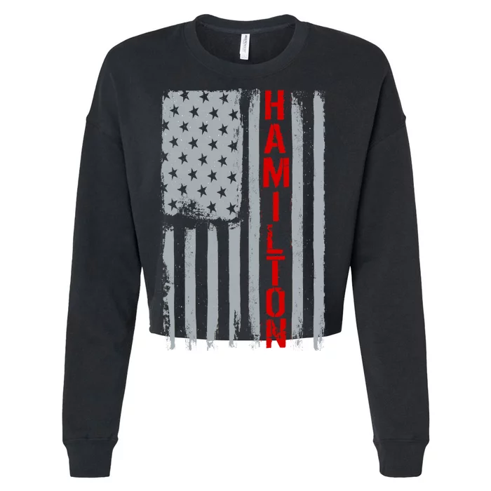 Alexander Hamilton American Vintage Flag Cropped Pullover Crew