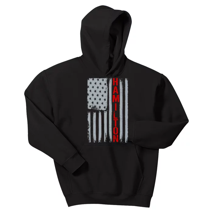 Alexander Hamilton American Vintage Flag Kids Hoodie | TeeShirtPalace