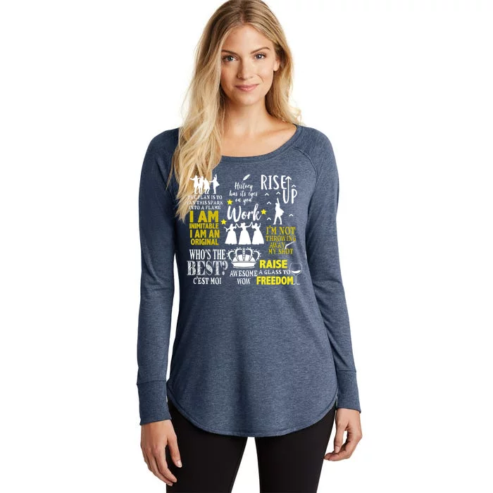 Alexander Hamilton Best Song Quotes Lyrics Women's Perfect Tri Tunic Long Sleeve Shirt