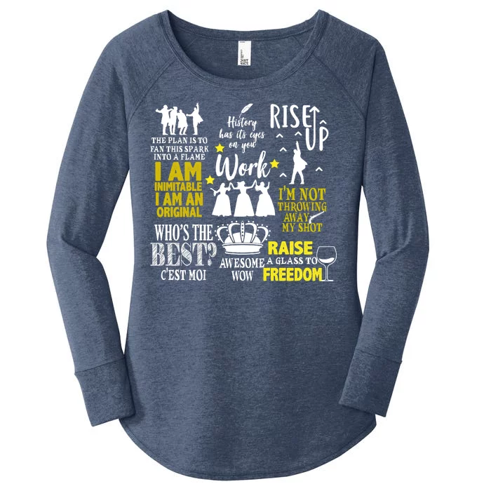 Alexander Hamilton Best Song Quotes Lyrics Women's Perfect Tri Tunic Long Sleeve Shirt