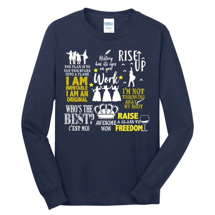 Alexander Hamilton Best Song Quotes Lyrics Tall Long Sleeve T-Shirt