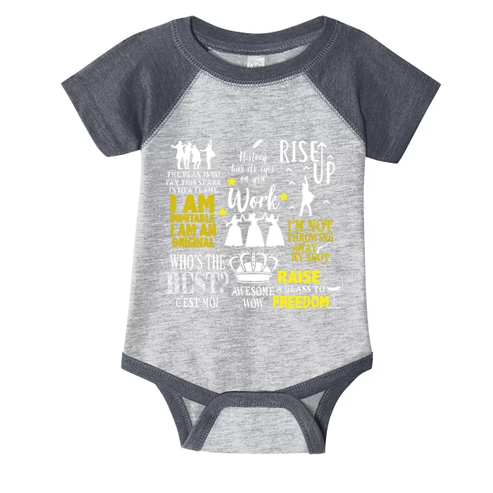 Alexander Hamilton Best Song Quotes Lyrics Infant Baby Jersey Bodysuit