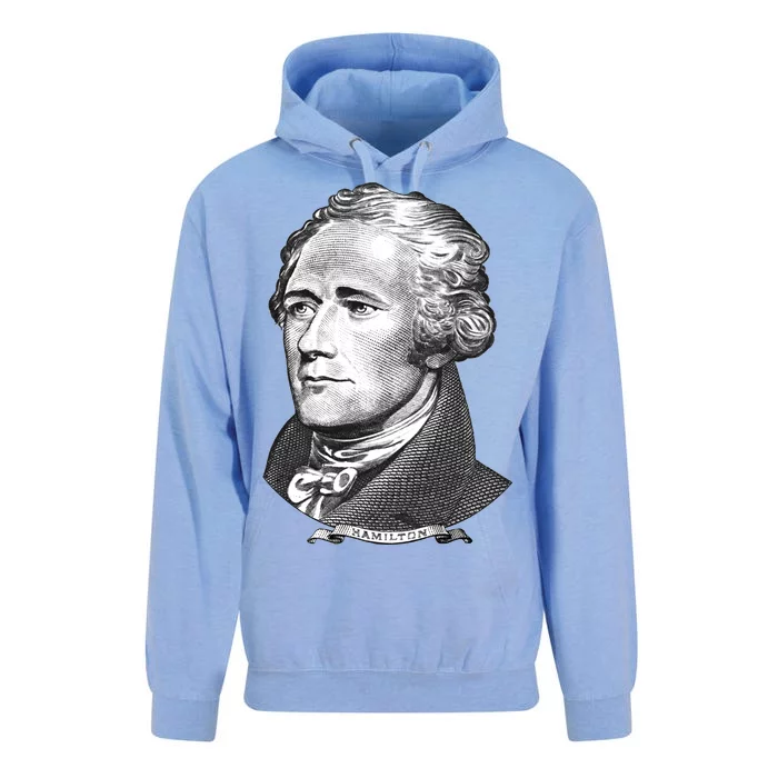 Alexander Hamilton Big Face Portrait A. Ham Unisex Surf Hoodie