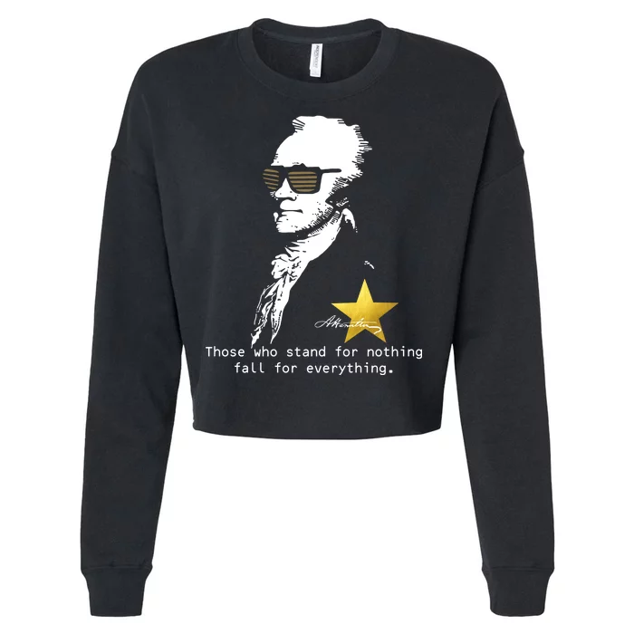 Alexander Hamilton Fall For Everything Cropped Pullover Crew