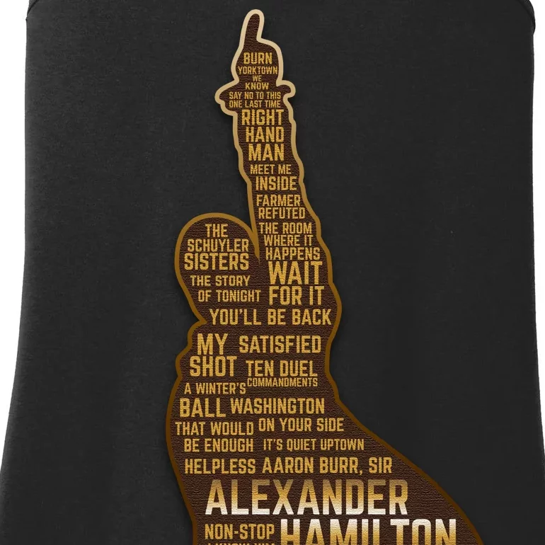 Alexander Hamilton Golden Statue Ladies Essential Tank