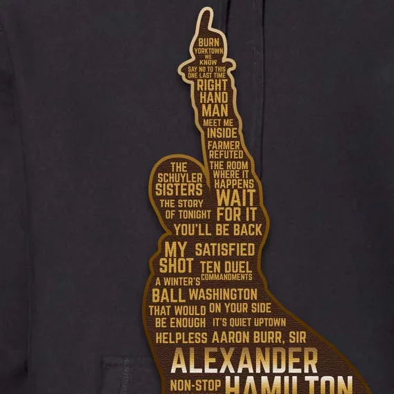 Alexander Hamilton Golden Statue Premium Hoodie