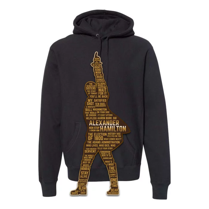 Alexander Hamilton Golden Statue Premium Hoodie