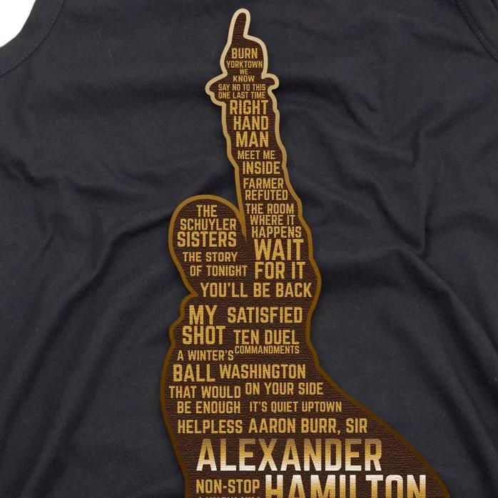 Alexander Hamilton Golden Statue Tank Top