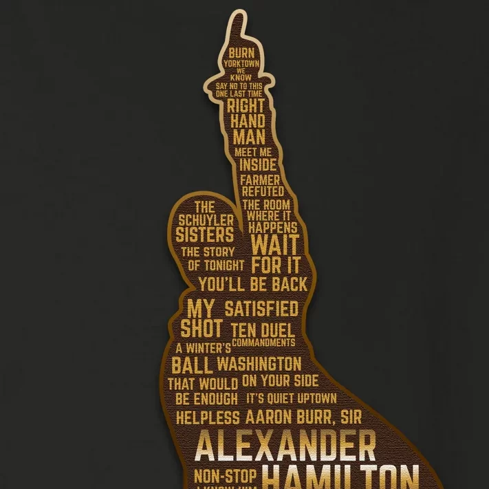 Alexander Hamilton Golden Statue Toddler Long Sleeve Shirt