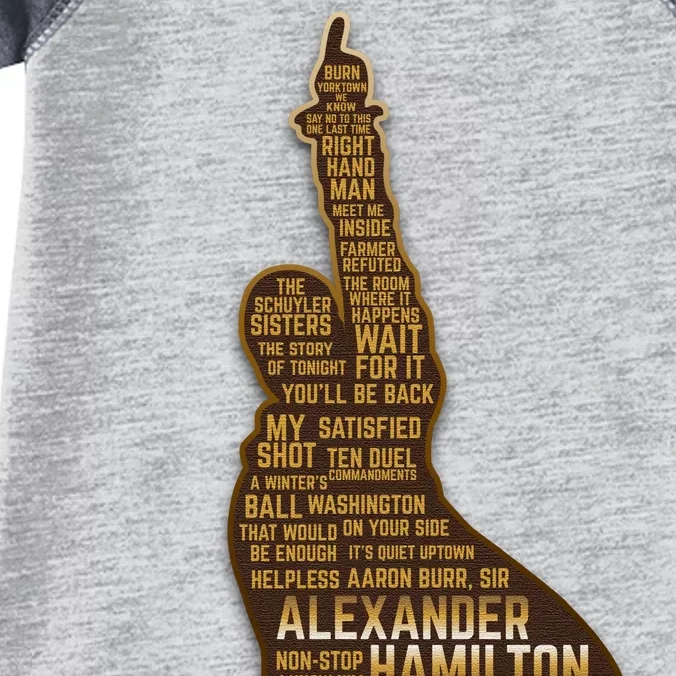 Alexander Hamilton Golden Statue Infant Baby Jersey Bodysuit