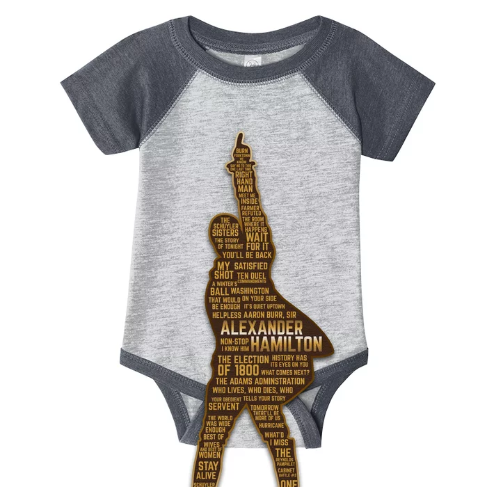 Alexander Hamilton Golden Statue Infant Baby Jersey Bodysuit