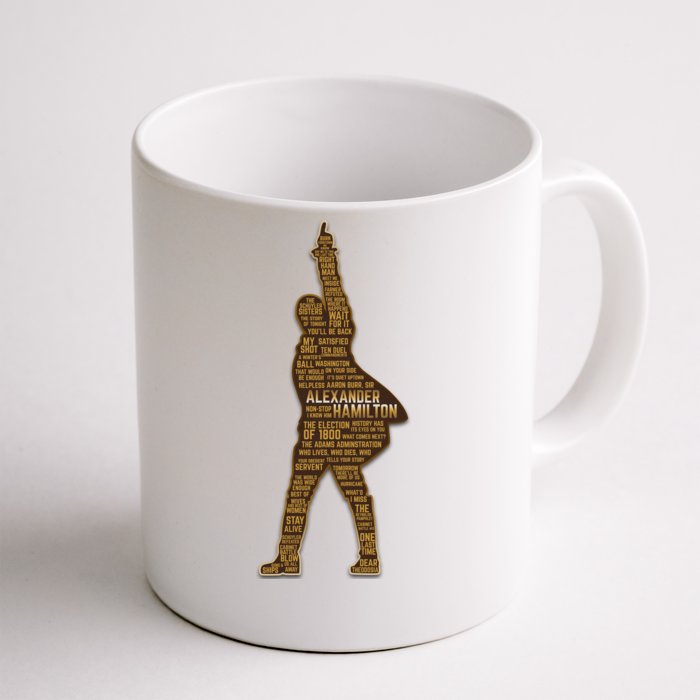 Alexander Hamilton Golden Statue Front & Back Coffee Mug