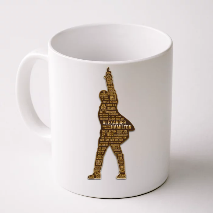 Alexander Hamilton Golden Statue Front & Back Coffee Mug