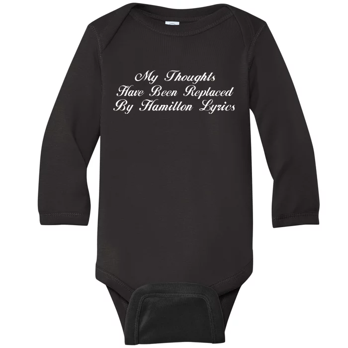 Alexander Hamilton Lyrics Baby Long Sleeve Bodysuit