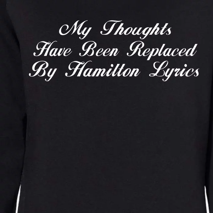 Alexander Hamilton Lyrics Womens California Wash Sweatshirt