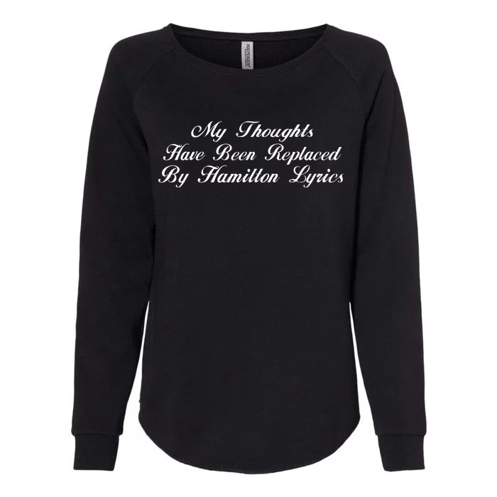 Alexander Hamilton Lyrics Womens California Wash Sweatshirt