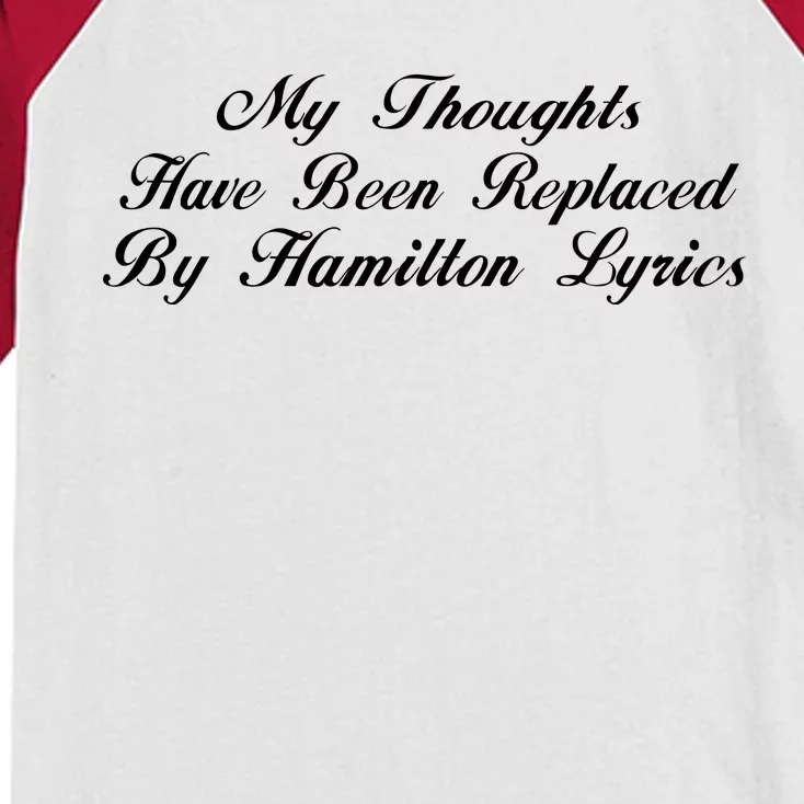 Alexander Hamilton Lyrics Kids Colorblock Raglan Jersey