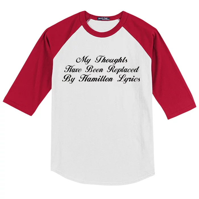 Alexander Hamilton Lyrics Kids Colorblock Raglan Jersey