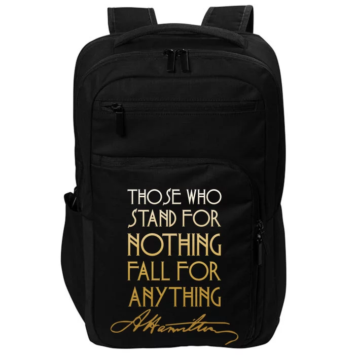 Alexander Hamilton Quote Signature Impact Tech Backpack