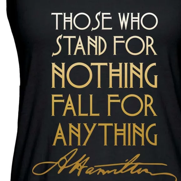 Alexander Hamilton Quote Signature Ladies Essential Flowy Tank