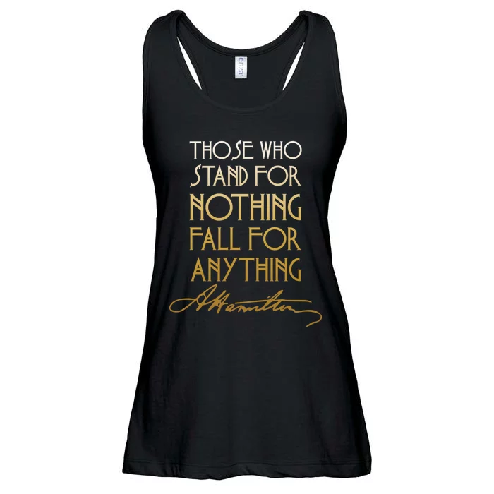 Alexander Hamilton Quote Signature Ladies Essential Flowy Tank