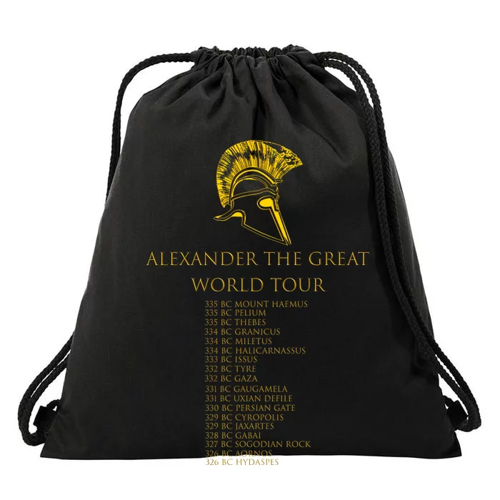 Alexander The Great World Tour Drawstring Bag