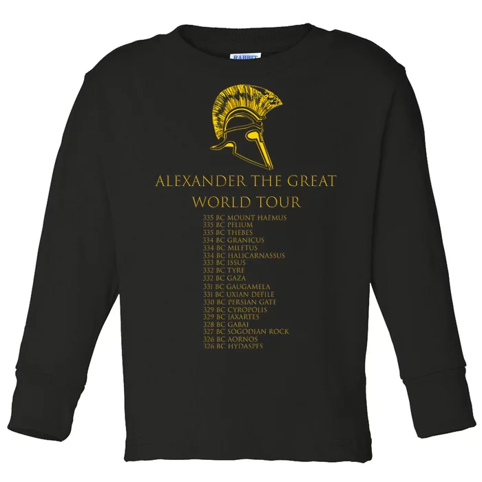 Alexander The Great World Tour Toddler Long Sleeve Shirt