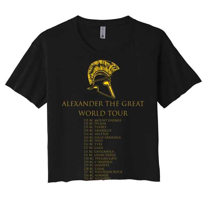 Alexander The Great World Tour Women's Crop Top Tee