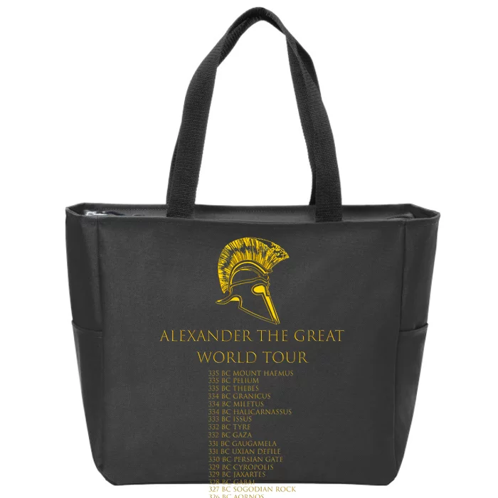 Alexander The Great World Tour Zip Tote Bag