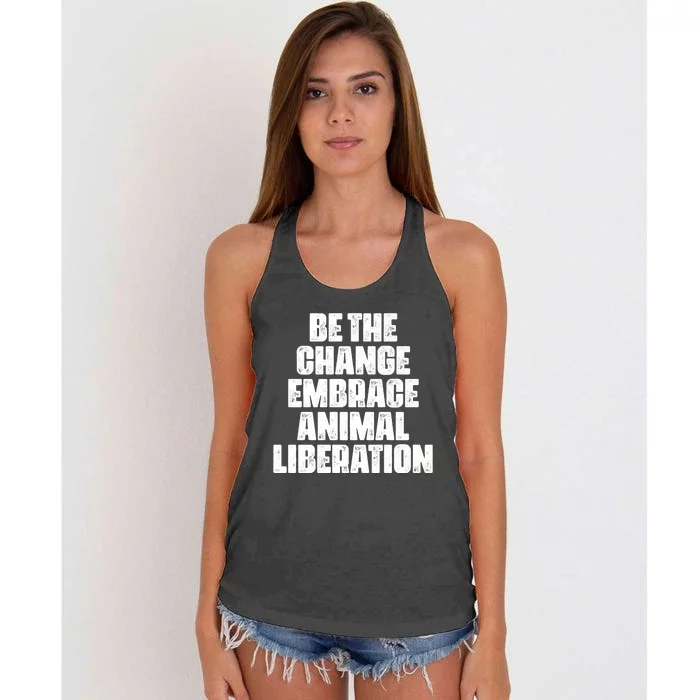 Animal Liberation Front Activist For Animal Rights & Welfare Women's Knotted Racerback Tank