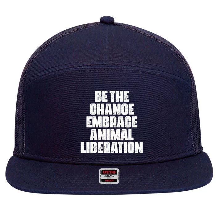 Animal Liberation Front Activist For Animal Rights & Welfare 7 Panel Mesh Trucker Snapback Hat