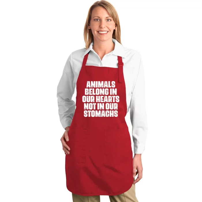 Animal Liberation Front Activist For Animal Rights & Welfare Design Full-Length Apron With Pocket