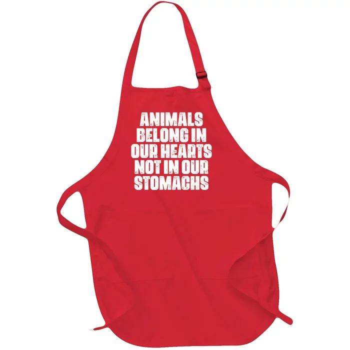 Animal Liberation Front Activist For Animal Rights & Welfare Design Full-Length Apron With Pocket