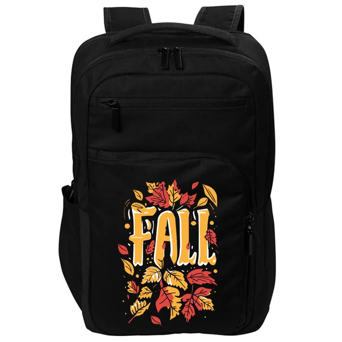 Autumn Leaves Fall Season Theme Impact Tech Backpack