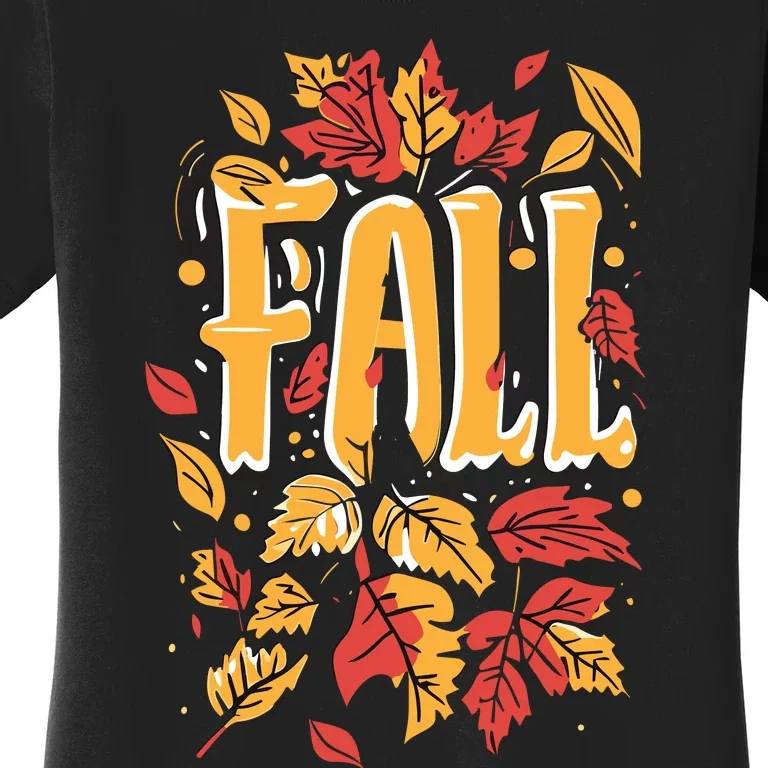 Autumn Leaves Fall Season Theme Women's T-Shirt