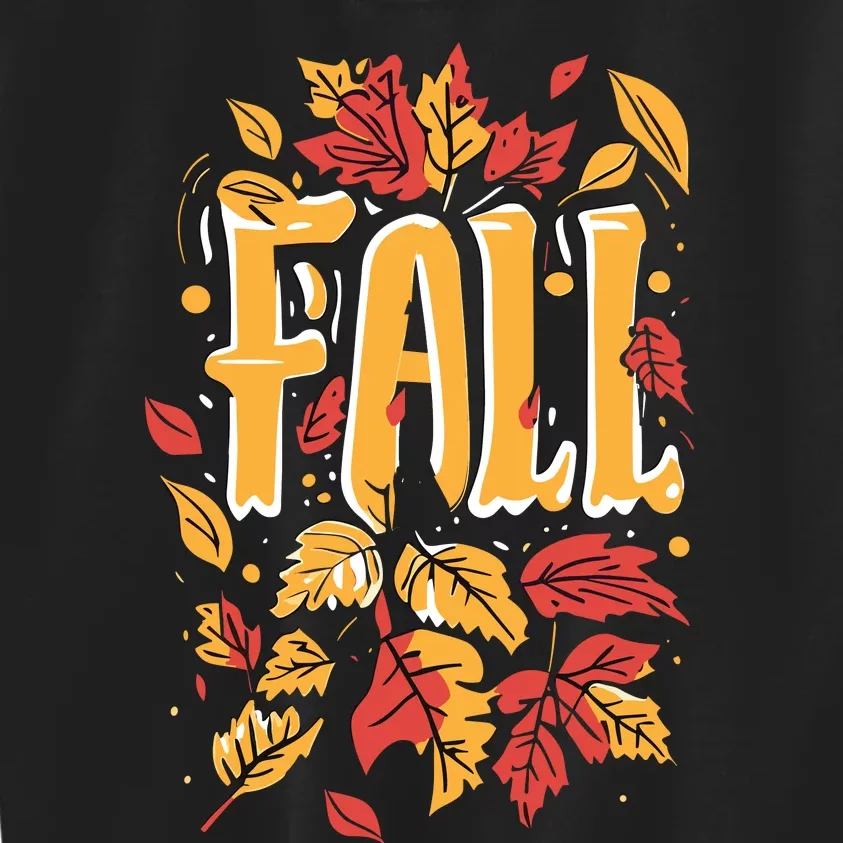 Autumn Leaves Fall Season Theme Kids Sweatshirt