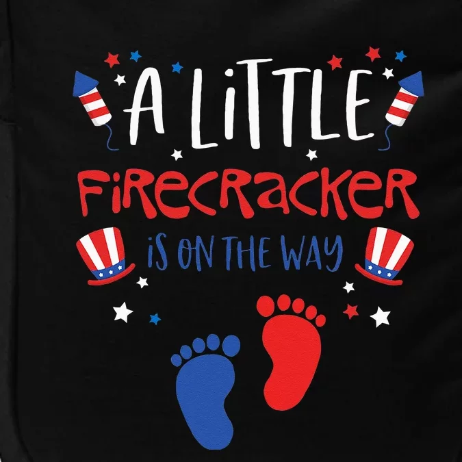 A Little Firecracker Is On The Way 4th Of July Pregnancy Impact Tech Backpack