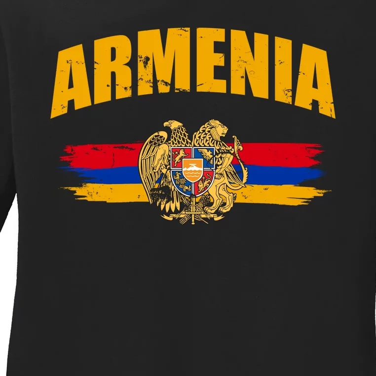 Armenia Logo Flag Ladies Long Sleeve Shirt