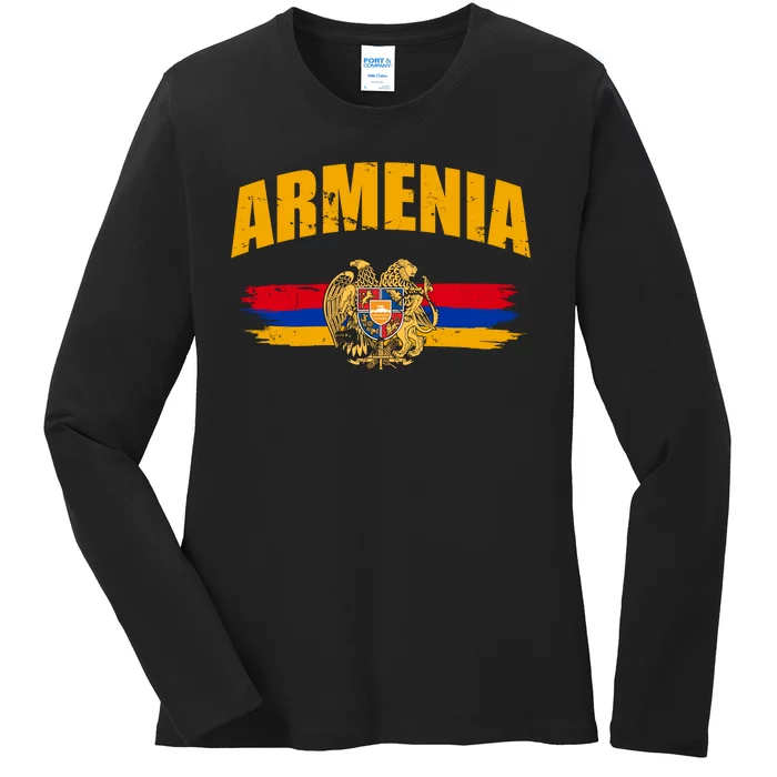 Armenia Logo Flag Ladies Long Sleeve Shirt