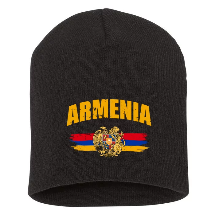 Armenia Logo Flag Short Acrylic Beanie